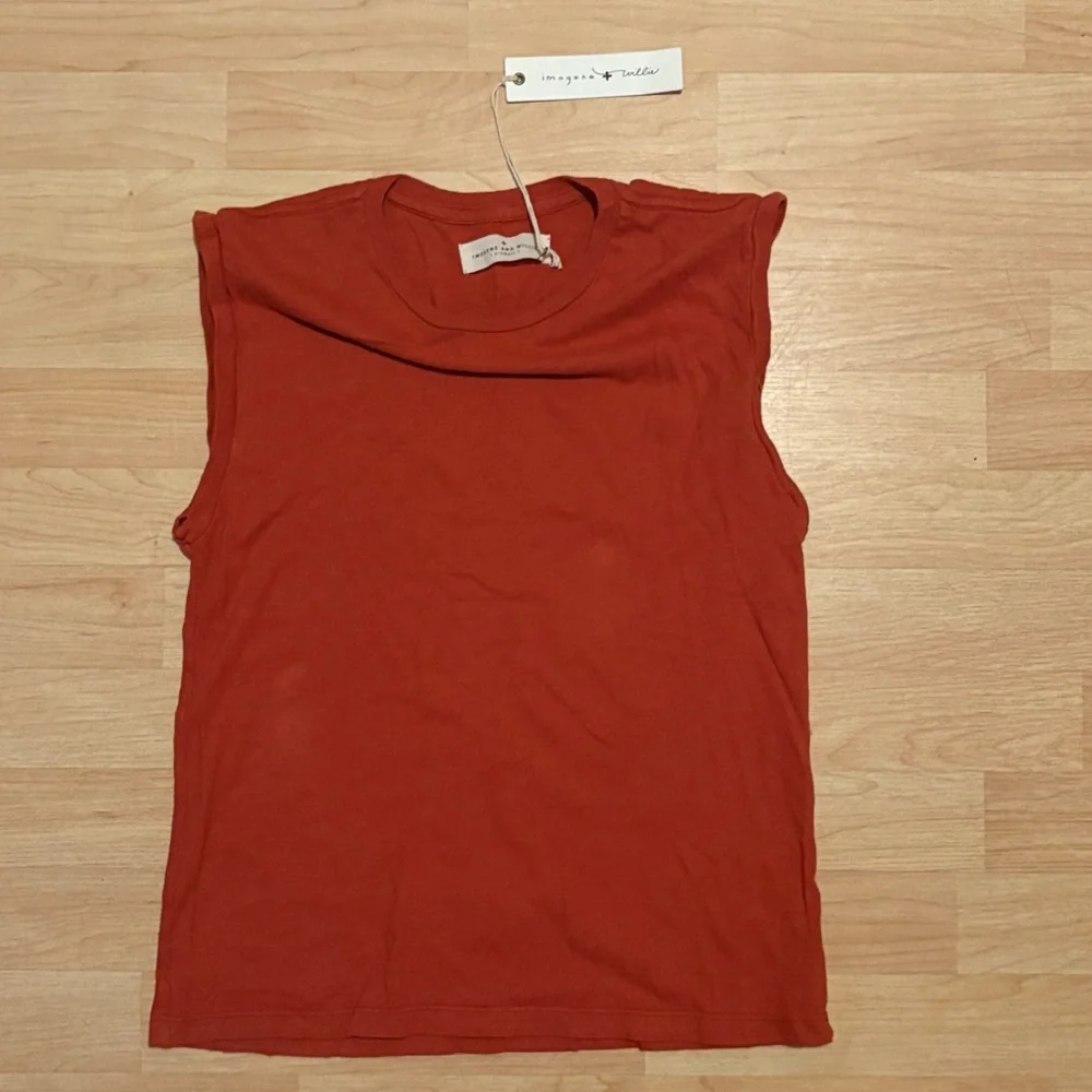 Imogene + Willie the cotton muscle tee in terracotta size xs - Picture 3 of 5